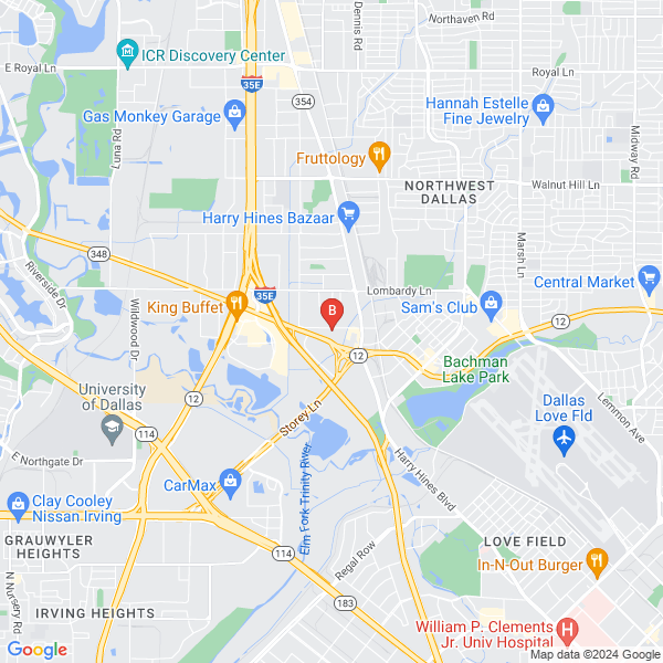 Low Flatbed Towing Service location map: 2351 W Northwest Hwy, Dallas, TX